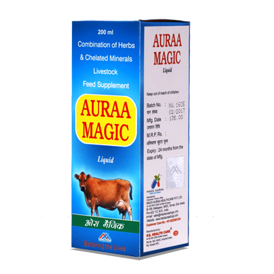 Auraa Magic Feed Supplement Manufacturers in Nashik, Herbal Veterinary Medicinet India